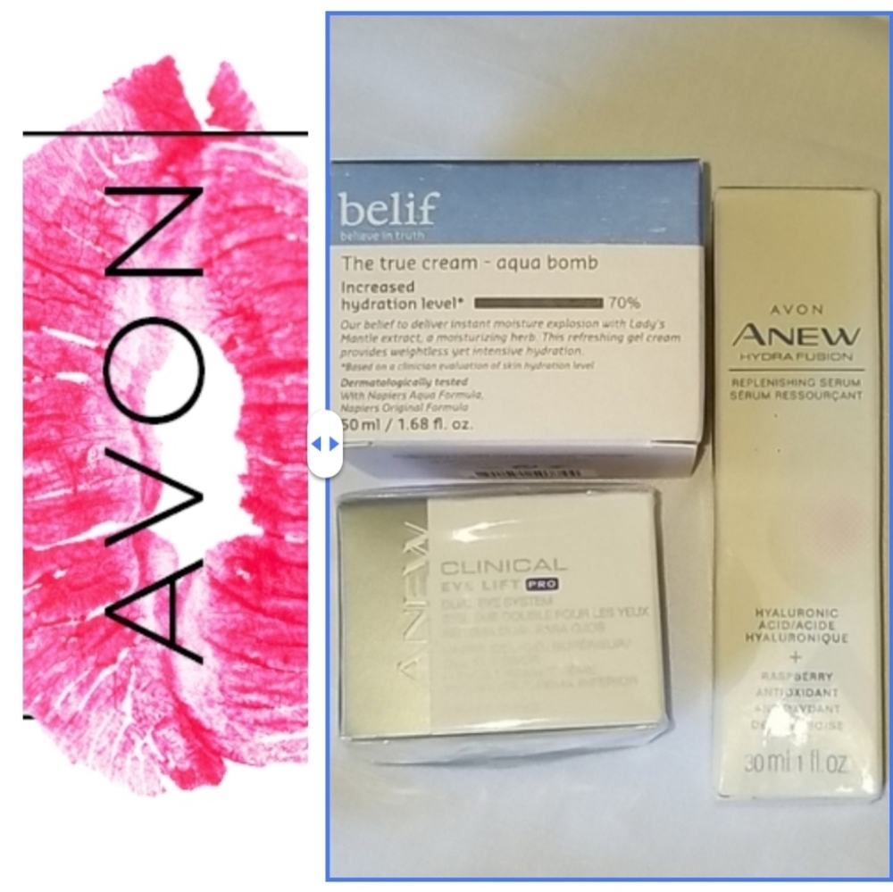 🧧NIB Set Avon Anew Hydra Fusion Serum/Clinical Eye & Belif Skincare(CC)